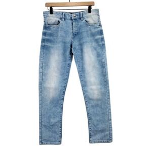 Southpole Mens Skinny Jeans Light Wash Distressed Denim Pants Size 30x30